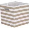 imageDII Polyester Cube Storage Collection Collapsible Hard Sided Bin 13x13x13 AquaStone