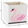imageELiving Store Collapsible Storage Bin Cube for Bedroom Nursery Playroom and More 13x13x13  Swan