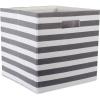 imageDII Polyester Cube Storage Collection Collapsible Hard Sided Bin 13x13x13 AquaGray