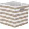 imageDII Polyester Cube Storage Collection Collapsible Hard Sided Bin 13x13x13 StoneStone