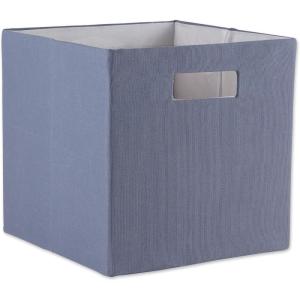 imageDII Collapsible Polyester Storage Cube Solid Lightweight and Durable Large Square 13x13x13 Stonewash BlueLarge Square  13x13x13