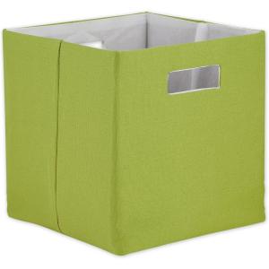 imageDII Collapsible Polyester Storage Cube Solid Lightweight and Durable Small Square 11x11x11 Avocado
