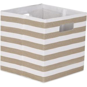 imageDII Polyester Cube Storage Collection Collapsible Hard Sided Bin 13x13x13 AquaStone