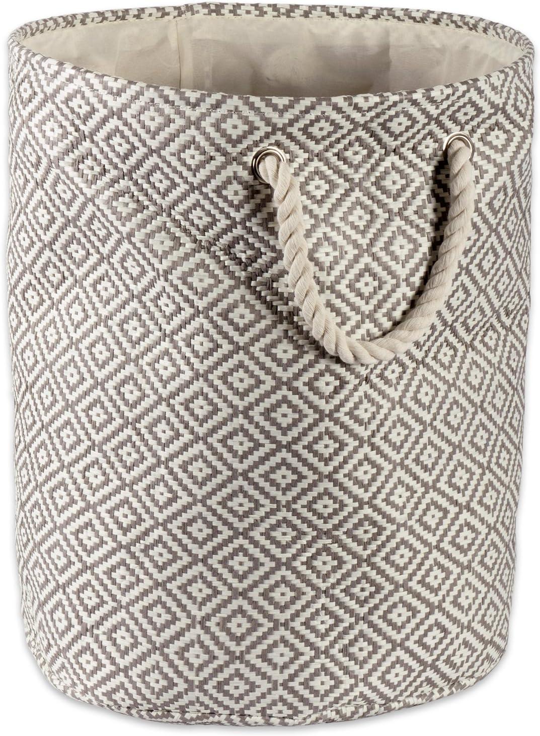 imageDII Woven Paper Storage Bin Geo Diamond Stone Medium RectangleGray