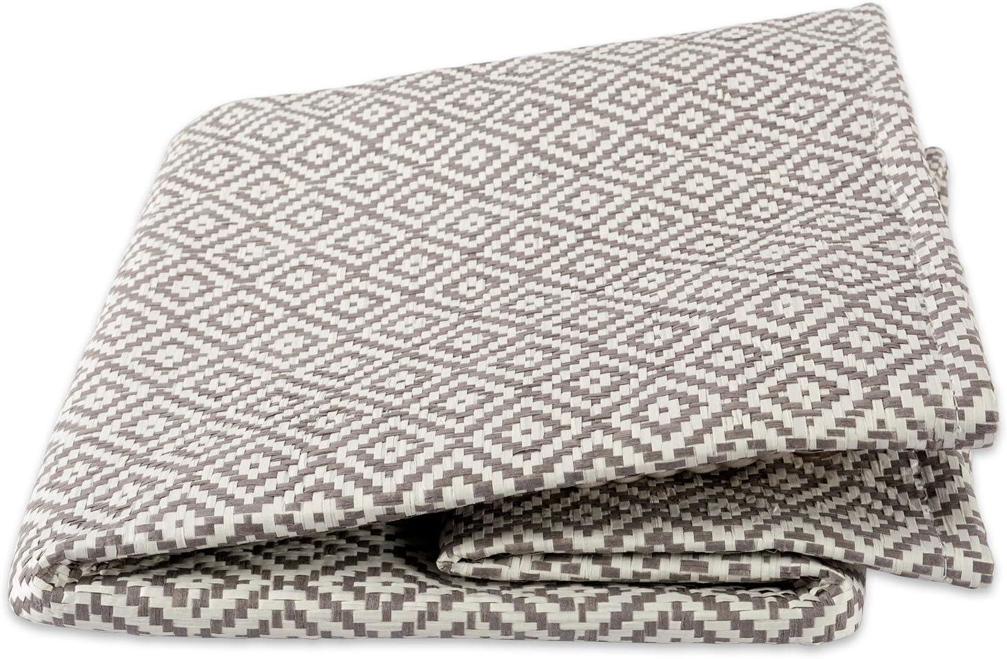 imageDII Woven Paper Storage Bin Geo Diamond Stone Medium RectangleGray