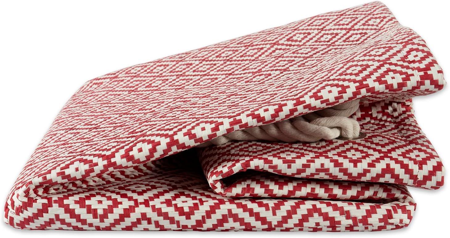 imageDII Woven Paper Storage Bin Geo Diamond Stone Medium RectangleRust