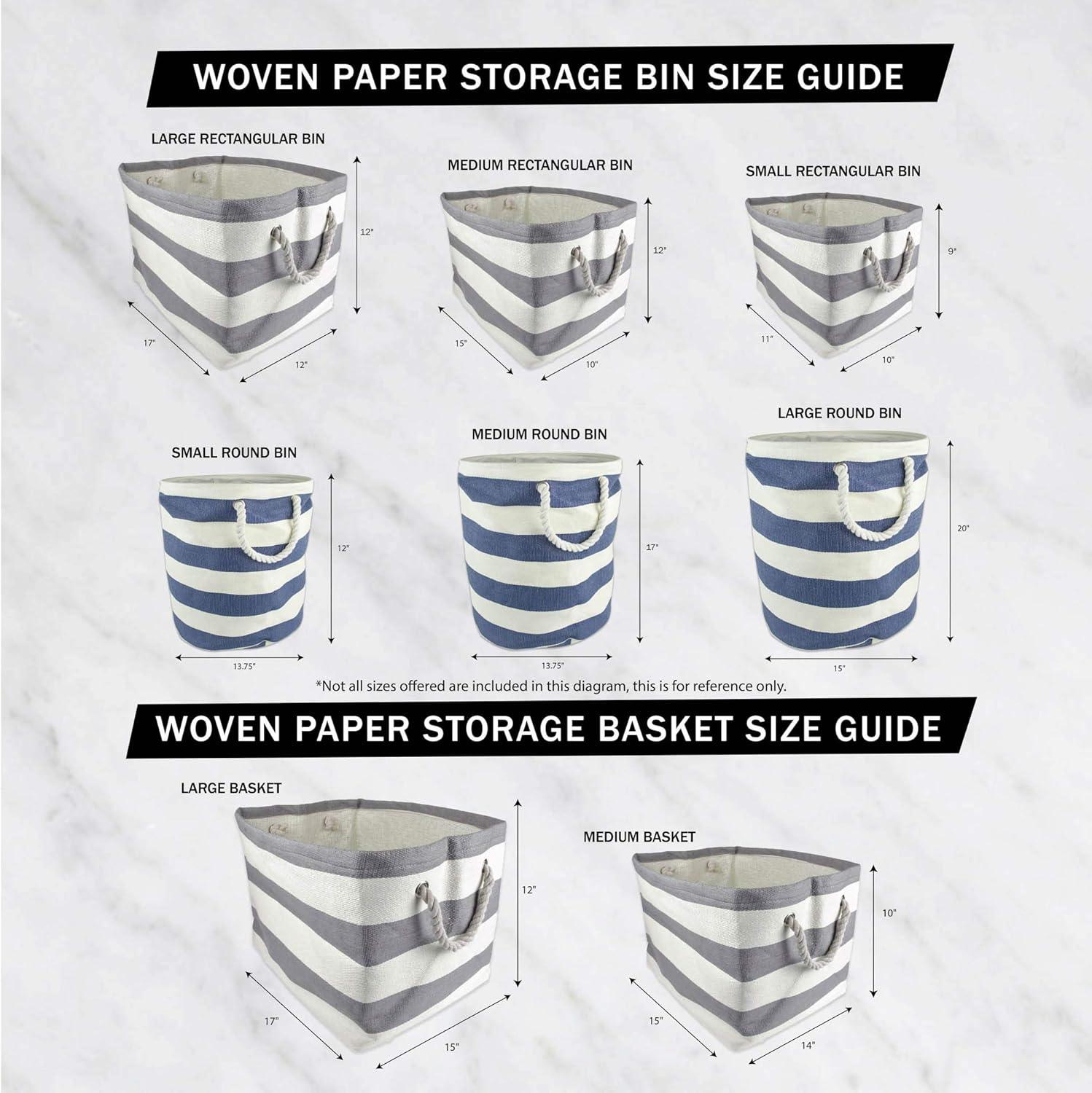 imageDII Woven Paper Storage Bin Geo Diamond Stone Medium RectangleStone