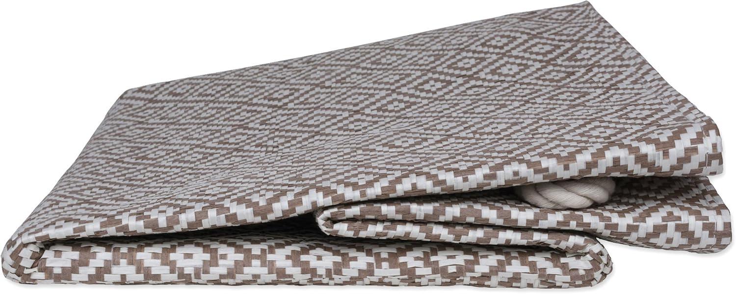 imageDII Woven Paper Storage Bin Geo Diamond Stone Medium RectangleStone