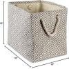 imageDII Woven Paper Storage Bin Geo Diamond Stone Medium RectangleGray