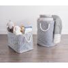 imageDII Woven Paper Storage Bin Geo Diamond Stone Medium RectangleNautical Blue