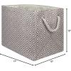 imageDII Woven Paper Storage Bin Geo Diamond Stone Medium RectangleStone
