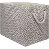 imageDII Woven Paper Storage Bin Geo Diamond Stone Medium RectangleStone