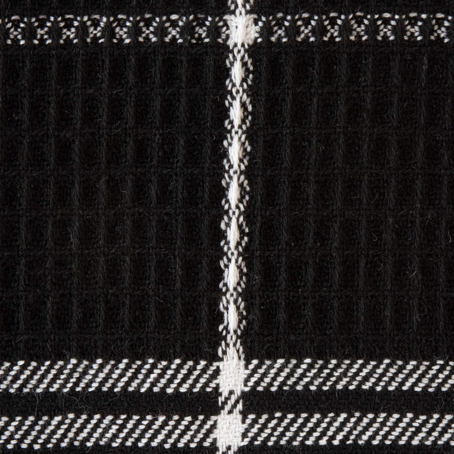 imageDII Waffle Weave Kitchen Collection 100 Cotton Dishtowel Set Leaf Green 6 PieceBlack