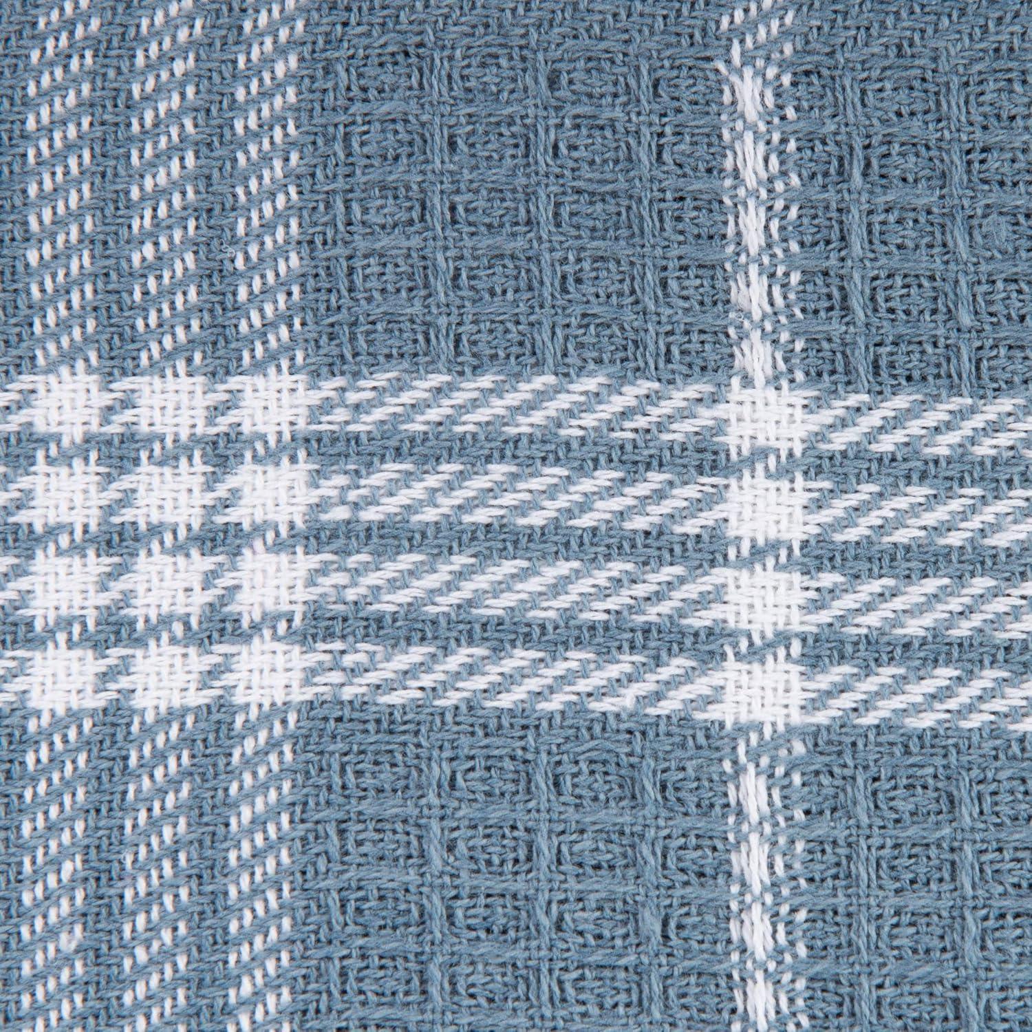 imageDII Waffle Weave Kitchen Collection 100 Cotton Dishtowel Set Leaf Green 6 PieceBlue