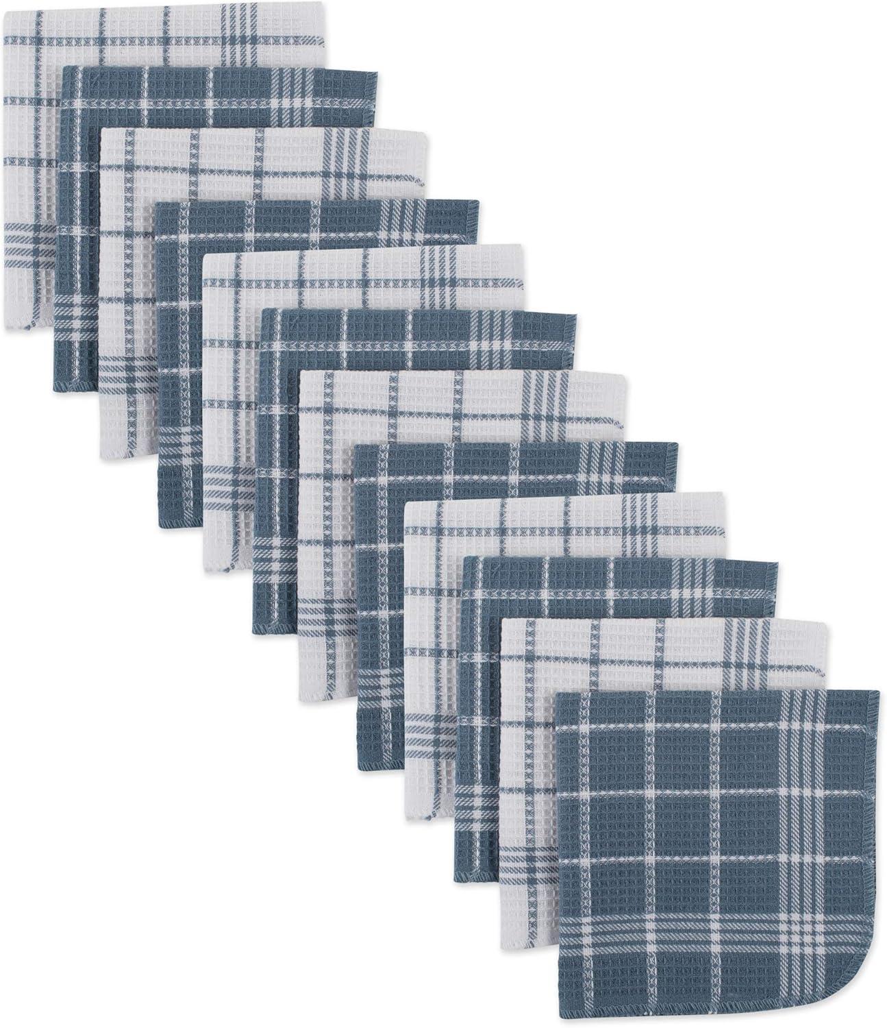imageDII Waffle Weave Kitchen Collection 100 Cotton Dishtowel Set Leaf Green 6 PieceBlue