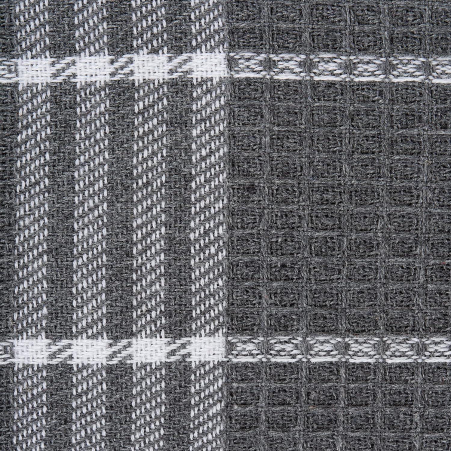 imageDII Waffle Weave Kitchen Collection 100 Cotton Dishtowel Set Leaf Green 6 PieceGray
