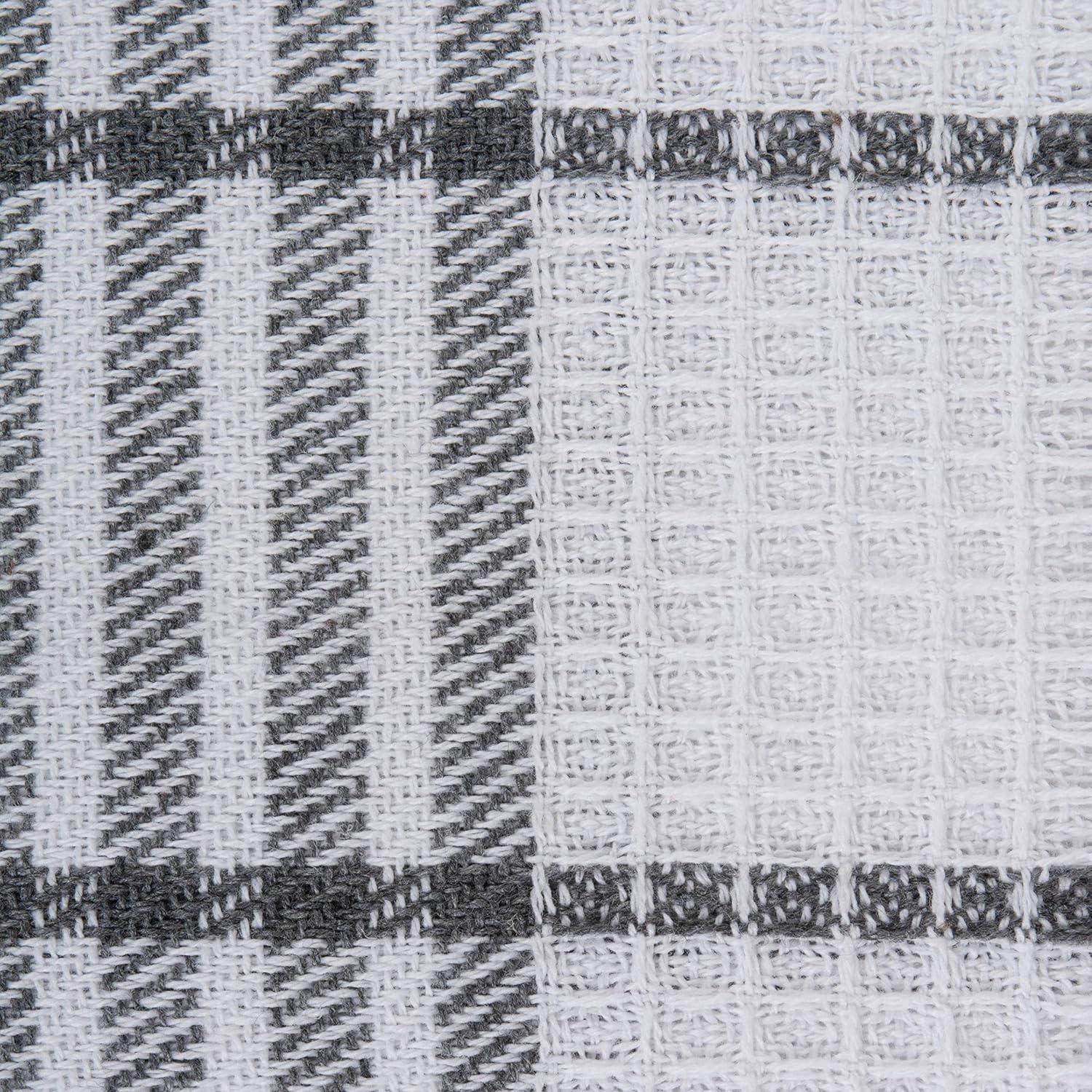 imageDII Waffle Weave Kitchen Collection 100 Cotton Dishtowel Set Leaf Green 6 PieceGray