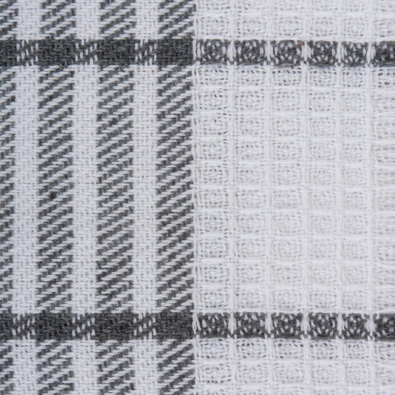 imageDII Waffle Weave Kitchen Collection 100 Cotton Dishtowel Set Leaf Green 6 PieceGray