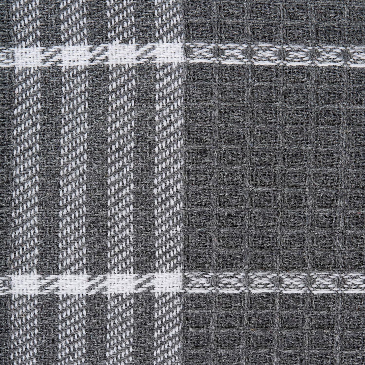 imageDII Waffle Weave Kitchen Collection 100 Cotton Dishtowel Set Leaf Green 6 PieceGray