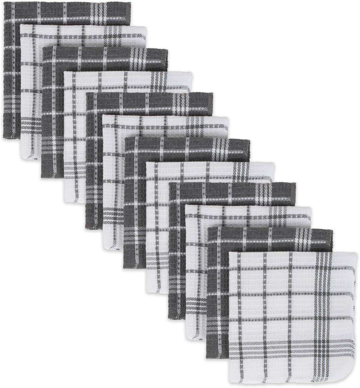 imageDII Waffle Weave Kitchen Collection 100 Cotton Dishtowel Set Leaf Green 6 PieceGray