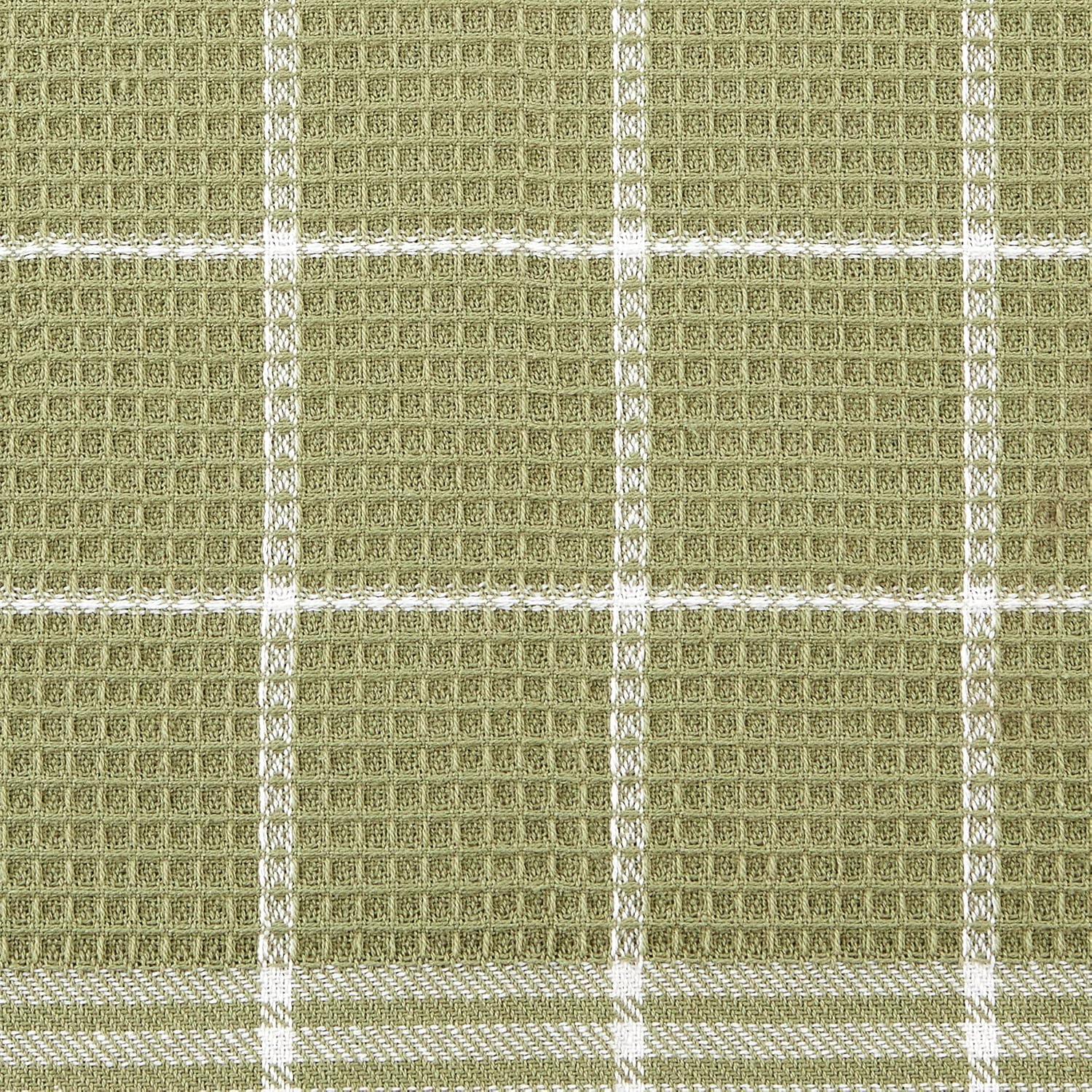 imageDII Waffle Weave Kitchen Collection 100 Cotton Dishtowel Set Leaf Green 6 PieceLeaf Green
