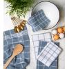 imageDII Waffle Weave Kitchen Collection 100 Cotton Dishtowel Set Leaf Green 6 PieceBlue