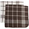 imageDII Waffle Weave Kitchen Collection 100 Cotton Dishtowel Set Leaf Green 6 PieceMocha Brown