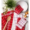 imageDII Waffle Weave Kitchen Collection 100 Cotton Dishtowel Set Leaf Green 6 PieceRed