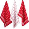 imageDII Waffle Weave Kitchen Collection 100 Cotton Dishtowel Set Leaf Green 6 PieceRed