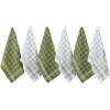 imageDII Waffle Weave Kitchen Collection 100 Cotton Dishtowel Set Leaf Green 6 PieceLeaf Green