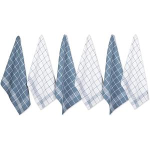 imageDII Waffle Weave Kitchen Collection 100 Cotton Dishtowel Set Leaf Green 6 PieceBlue