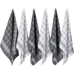 imageDII Waffle Weave Kitchen Collection 100 Cotton Dishtowel Set Leaf Green 6 PieceGray