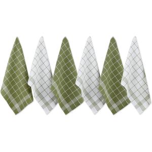 imageDII Waffle Weave Kitchen Collection 100 Cotton Dishtowel Set Leaf Green 6 PieceLeaf Green