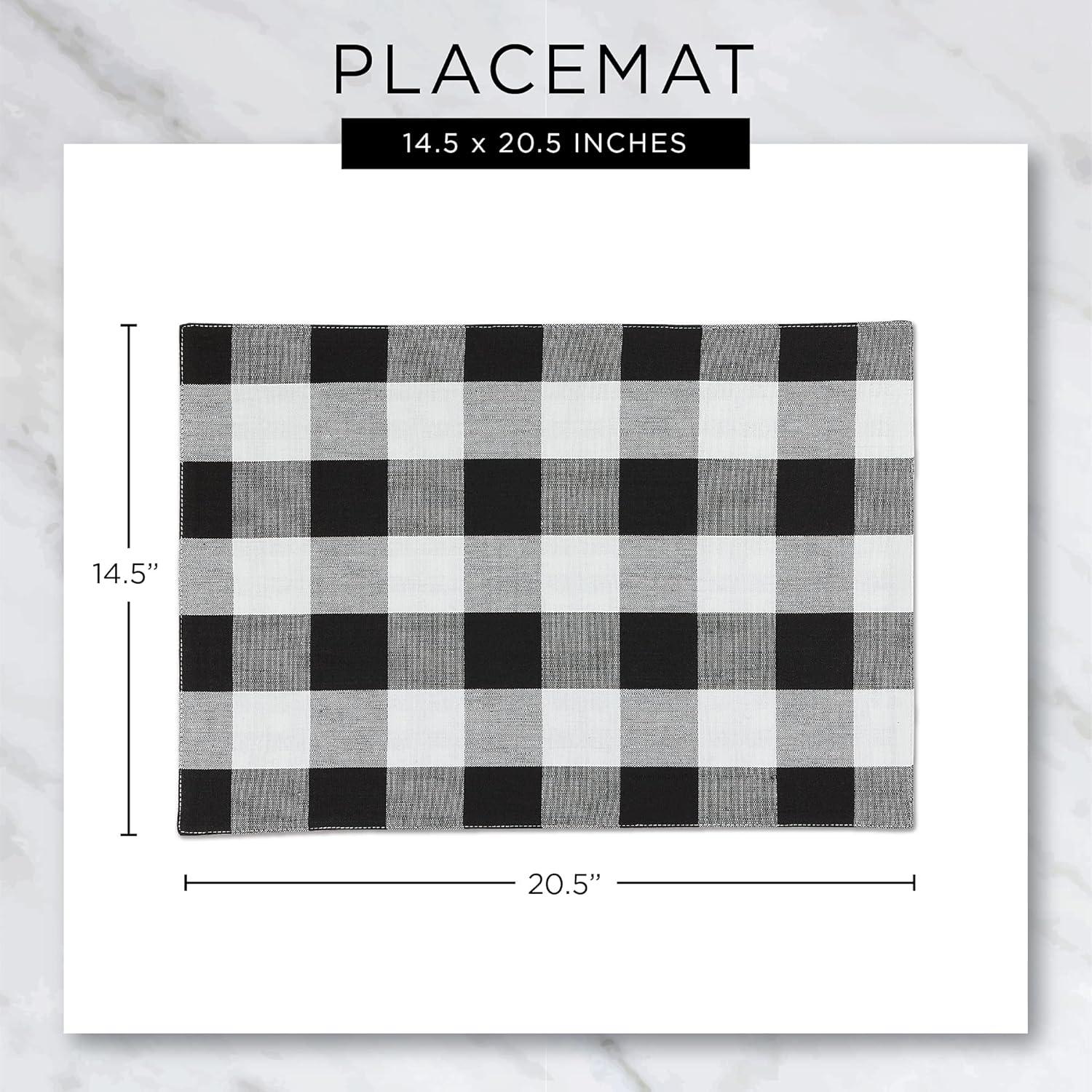 imageDII Linen Tabletop Collection Machine Washable Placemat Set 145x205 Cream 4 PieceCranberry