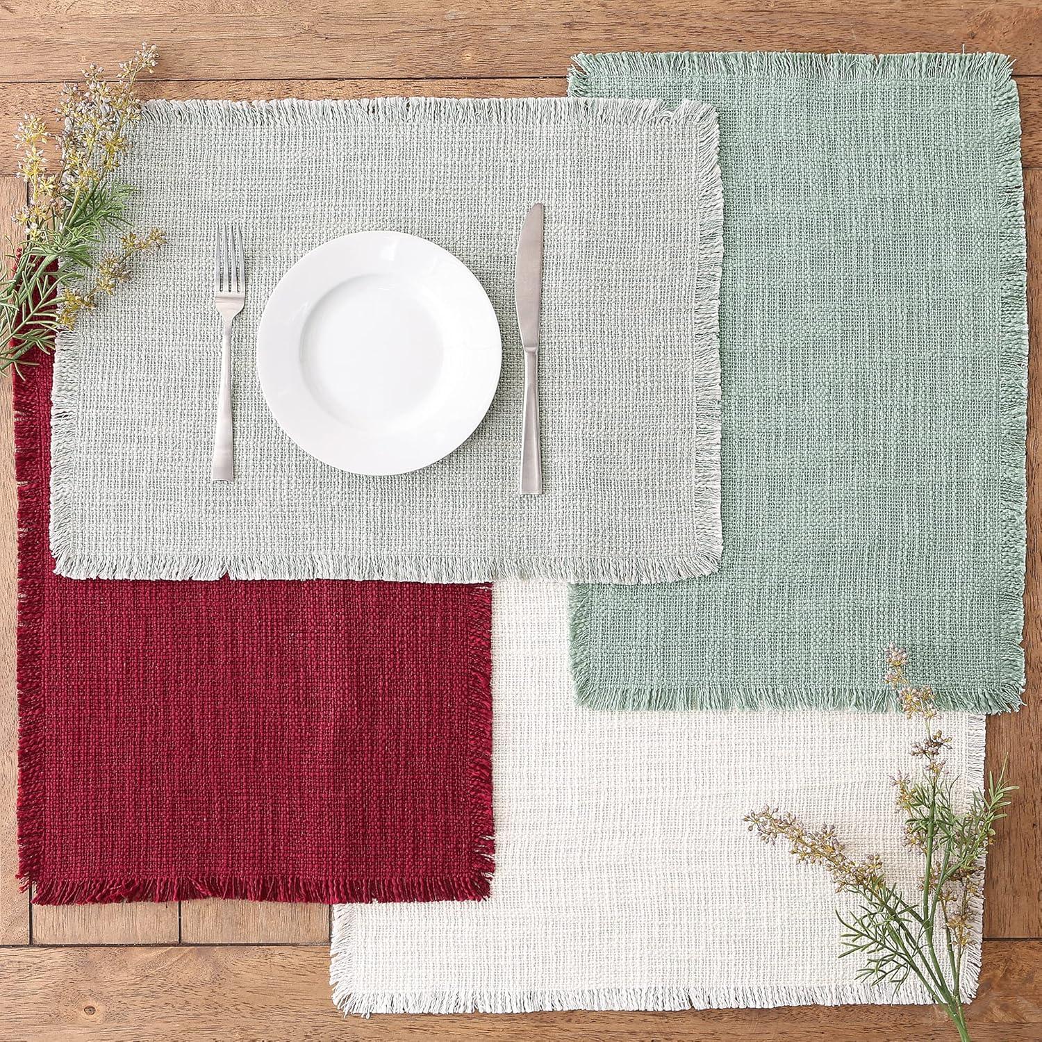 imageDII Linen Tabletop Collection Machine Washable Placemat Set 145x205 Cream 4 PieceCream