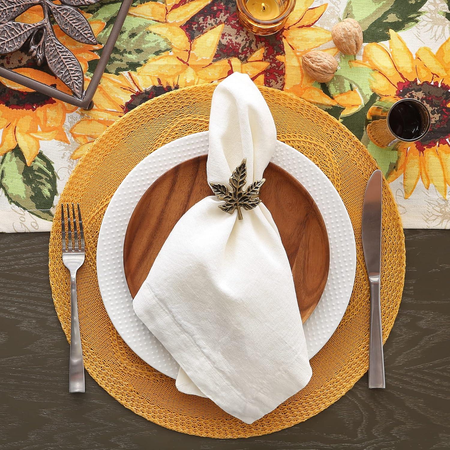 imageDII Linen Tabletop Collection Machine Washable Placemat Set 145x205 Cream 4 PieceCream