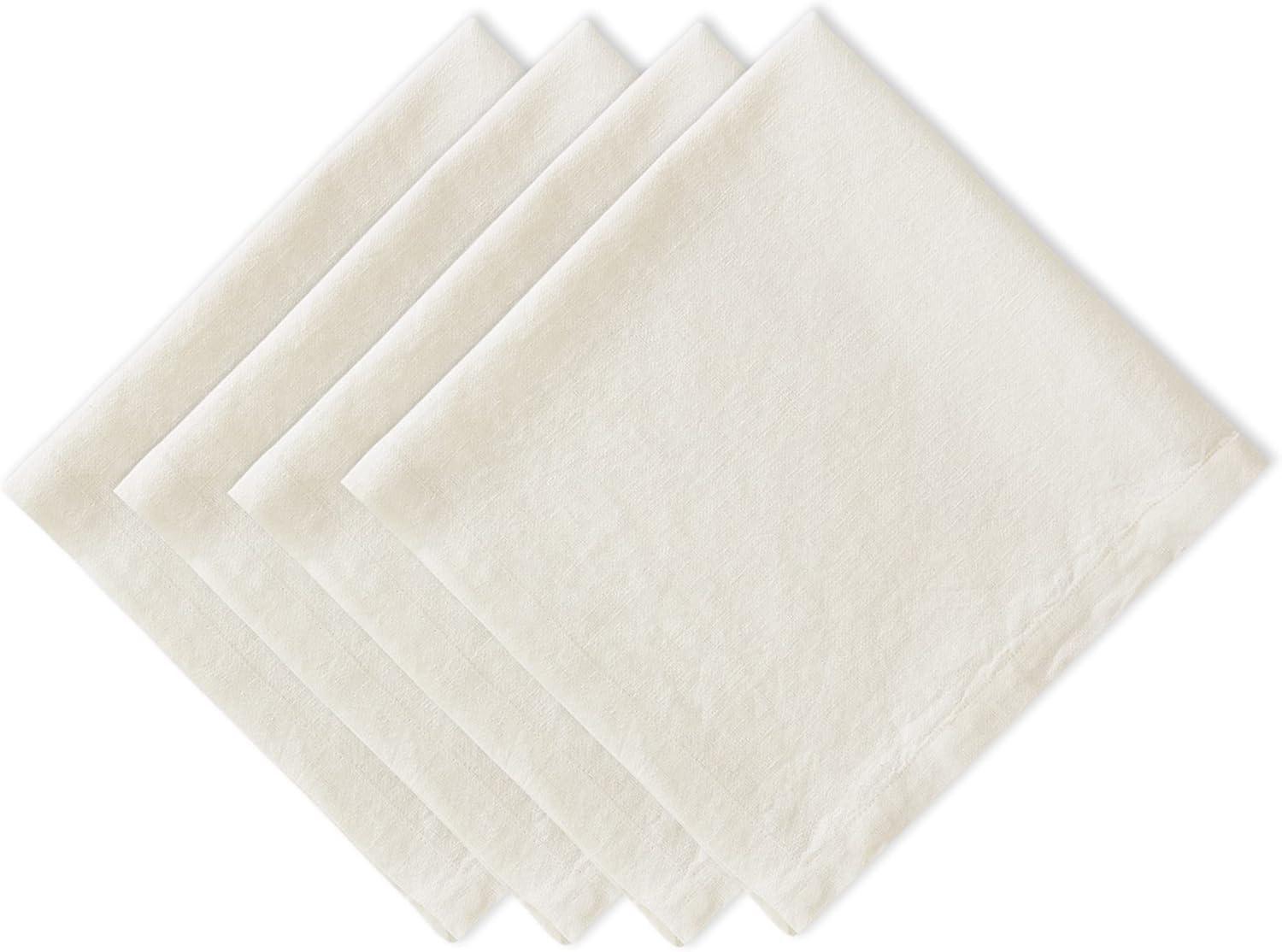 imageDII Linen Tabletop Collection Machine Washable Placemat Set 145x205 Cream 4 PieceCream