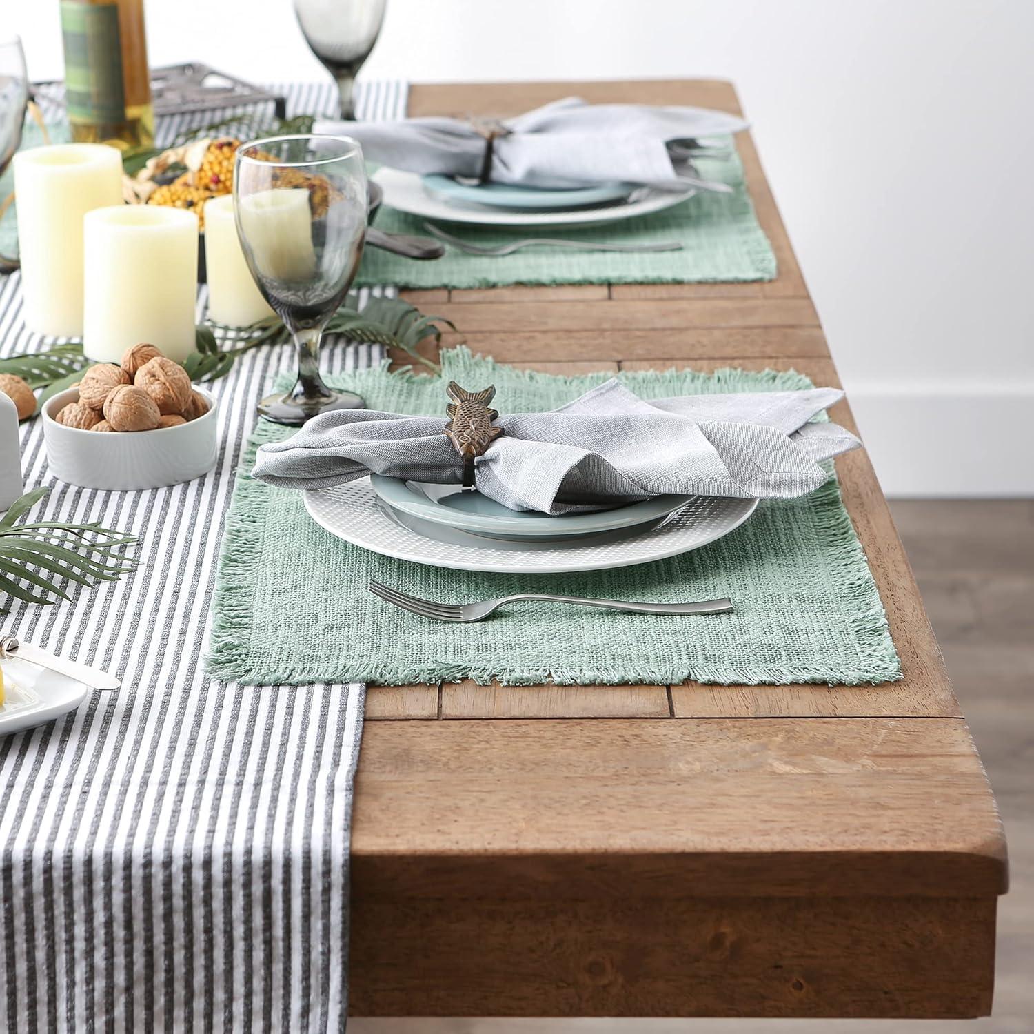 imageDII Linen Tabletop Collection Machine Washable Placemat Set 145x205 Cream 4 PieceJadeite