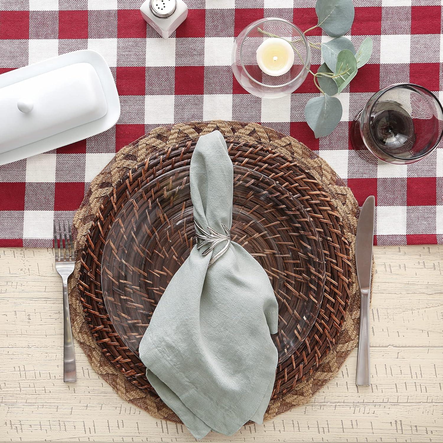 imageDII Linen Tabletop Collection Machine Washable Placemat Set 145x205 Cream 4 PieceLight Rain