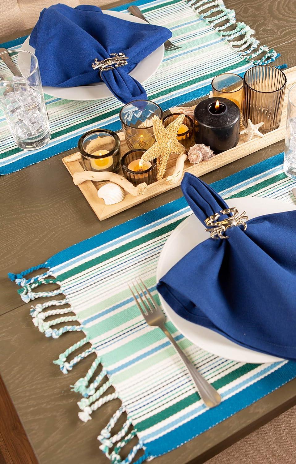 imageDII Seashore Collection Beach House Dcor Placemat Set 13x19 Beach Vibes Blue 6 PieceBeach Vibes Blue