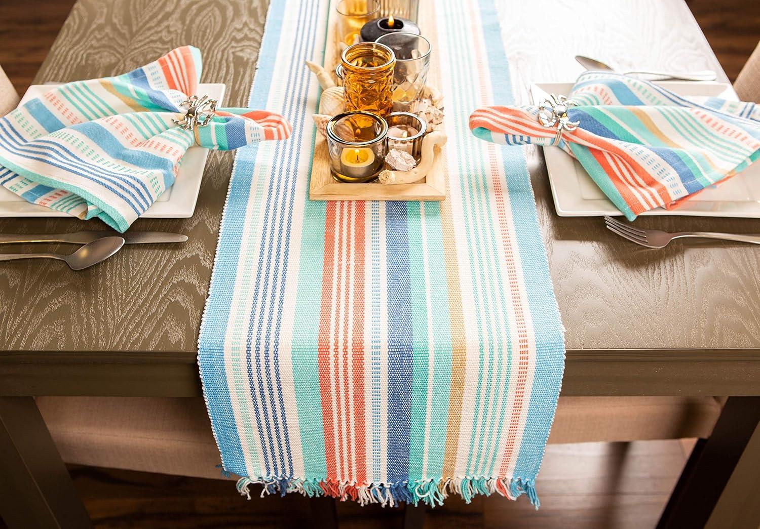 imageDII Seashore Collection Beach House Dcor Table Runner 13x72 Seashore Stripe