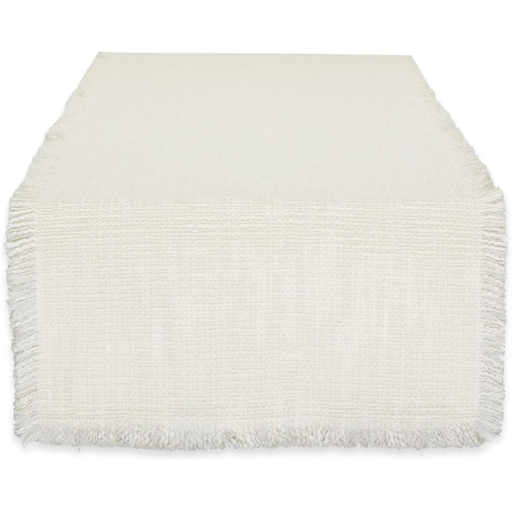 imageDII Linen Tabletop Collection Machine Washable Table Runner 145x72 JadeiteCream