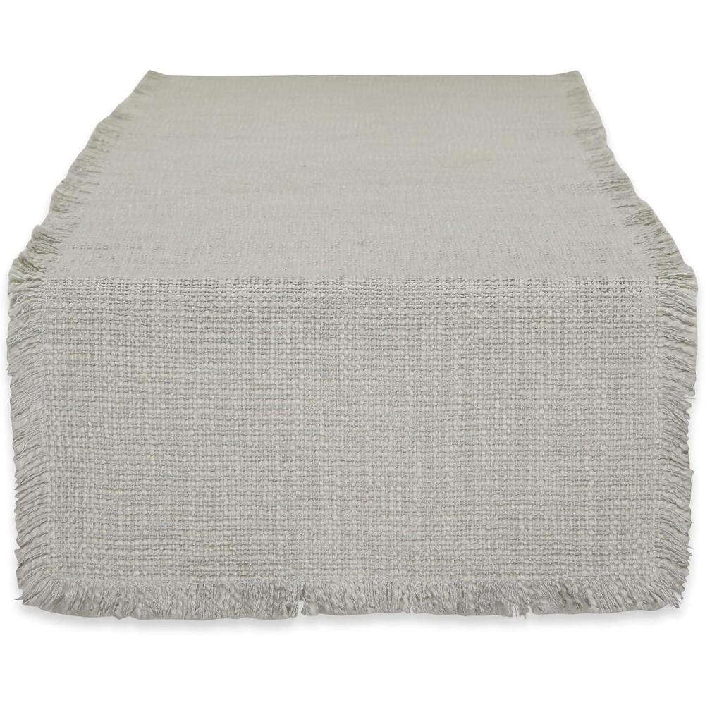imageDII Linen Tabletop Collection Machine Washable Table Runner 145x72 JadeiteLight Rain