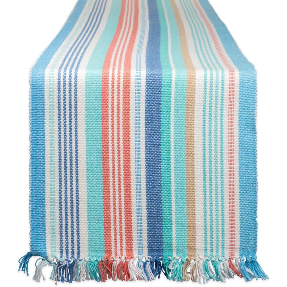 imageDII Seashore Collection Beach House Dcor Table Runner 13x72 Seashore Stripe