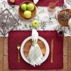imageDII Linen Tabletop Collection Machine Washable Placemat Set 145x205 Cream 4 PieceCranberry
