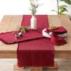 imageDII Linen Tabletop Collection Machine Washable Placemat Set 145x205 Cream 4 PieceCranberry