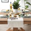 imageDII Linen Tabletop Collection Machine Washable Table Runner 145x72 JadeiteCream