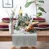 imageDII Linen Tabletop Collection Machine Washable Table Runner 145x72 JadeiteLight Rain