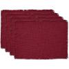 imageDII Linen Tabletop Collection Machine Washable Placemat Set 145x205 Cream 4 PieceCranberry