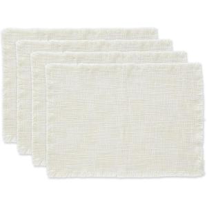 imageDII Linen Tabletop Collection Machine Washable Placemat Set 145x205 Cream 4 PieceCream